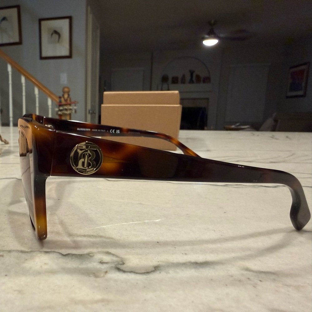 BURBERRY BE 4345 331613 Light Havana Plastic Square Sunglasses Brown Gradient - Picture 7 of 16